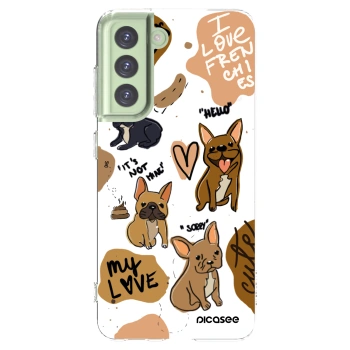 Picasee husă transparentă din silicon pentru Samsung Galaxy S21 FE 5G - Frenchies