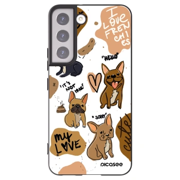 Picasee husă neagră din silicon pentru Samsung Galaxy S22 5G - Frenchies