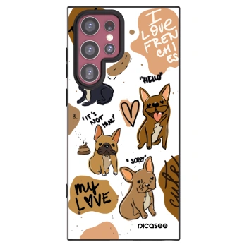 Picasee husă neagră din silicon pentru Samsung Galaxy S22 Ultra 5G - Frenchies