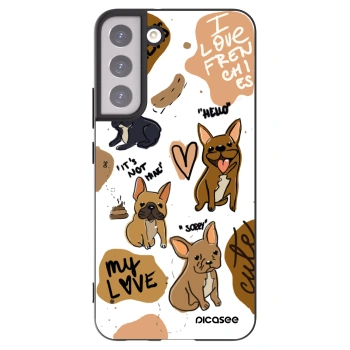 Picasee husă neagră din silicon pentru Samsung Galaxy S22+ 5G - Frenchies