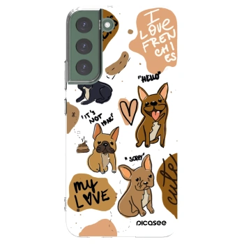 Picasee husă transparentă din silicon pentru Samsung Galaxy S22+ 5G - Frenchies