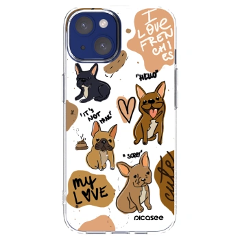 Picasee husă transparentă din silicon pentru Apple iPhone 14 - Frenchies