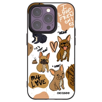 Picasee husă neagră din silicon pentru Apple iPhone 14 Pro - Frenchies