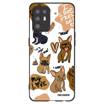 Picasee husă neagră din silicon pentru OPPO A94 5G - Frenchies