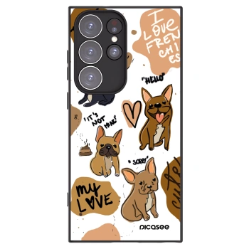 Picasee husă neagră din silicon pentru Samsung Galaxy S23 Ultra 5G - Frenchies