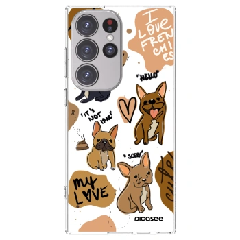 Picasee husă transparentă din silicon pentru Samsung Galaxy S23 Ultra 5G - Frenchies