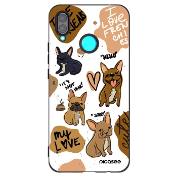Picasee husă neagră din silicon pentru Huawei Nova 3 - Frenchies