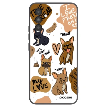 Picasee husă neagră din silicon pentru Samsung Galaxy A04s A047F - Frenchies