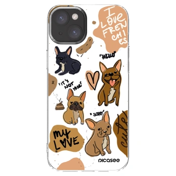 Picasee husă transparentă din silicon pentru Apple iPhone 15 Plus - Frenchies