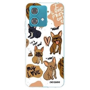 Picasee husă transparentă din silicon pentru Motorola Edge 40 Neo - Frenchies