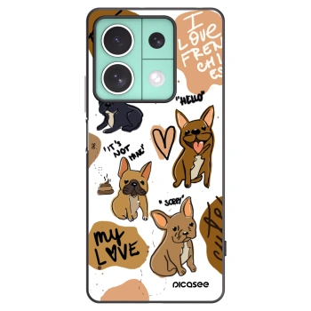 Picasee husă neagră din silicon pentru Xiaomi Redmi Note 13 5G - Frenchies