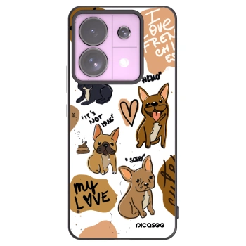 Picasee husă neagră din silicon pentru Xiaomi Redmi Note 13 Pro 5G - Frenchies