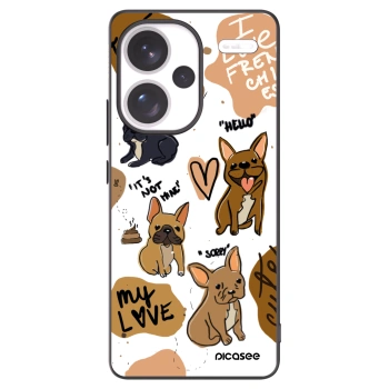 Picasee husă neagră din silicon pentru Xiaomi Redmi Note 13 Pro+ 5G - Frenchies