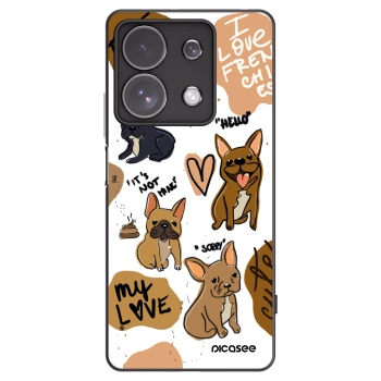 Picasee husă neagră din silicon pentru Xiaomi Redmi Note 13 Pro 4G - Frenchies