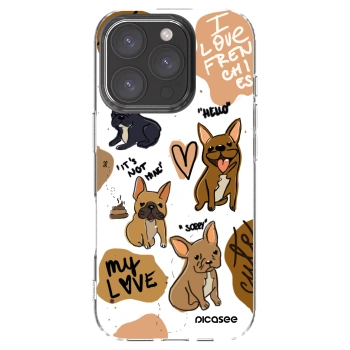 Picasee husă transparentă din silicon pentru Apple iPhone 16 Pro - Frenchies