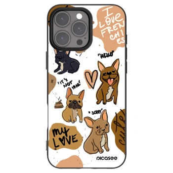 Picasee husă neagră din silicon pentru Apple iPhone 16 Pro Max - Frenchies