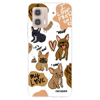Picasee husă transparentă din silicon pentru Motorola Moto G53 5G - Frenchies