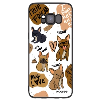 Picasee husă neagră din silicon pentru Samsung Galaxy S8 G950F - Frenchies