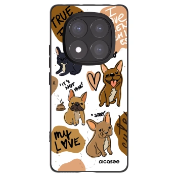 Picasee husă neagră din silicon pentru Xiaomi Redmi Note 14 Pro 5G - Frenchies