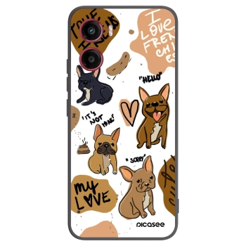 Picasee husă neagră din silicon pentru Motorola Moto G05 - Frenchies