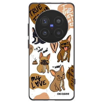 Picasee husă neagră din silicon pentru Vivo X200 Pro - Frenchies