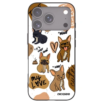 Picasee husă neagră din silicon pentru Apple iPhone 17 Pro - Frenchies