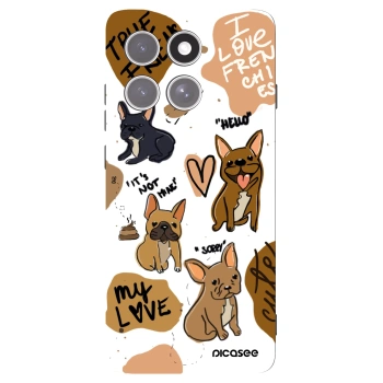 Picasee husă neagră din silicon pentru Motorola Edge 60 Pro - Frenchies