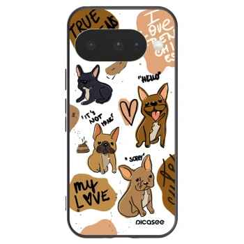 Picasee husă neagră din silicon pentru Google Pixel 10 - Frenchies