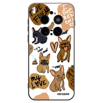 Picasee husă neagră din silicon pentru Vivo X300 Pro - Frenchies
