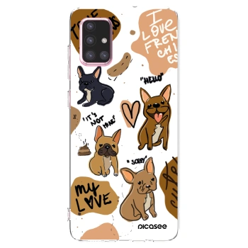 Picasee husă transparentă din silicon pentru Samsung Galaxy A71 A715F - Frenchies
