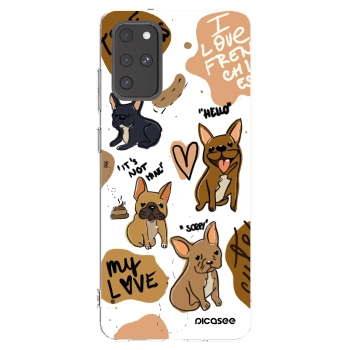 Picasee husă transparentă din silicon pentru Samsung Galaxy S20+ G985F - Frenchies