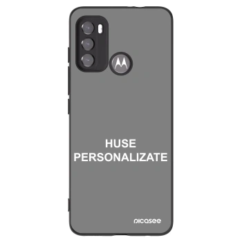 Picasee husă neagră din silicon pentru Motorola Moto G60 - Huse personalizate