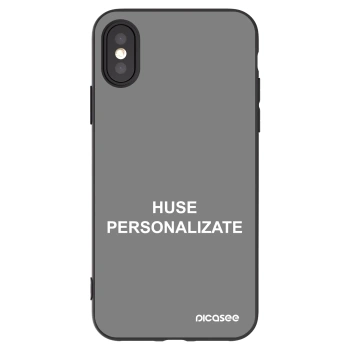 Picasee husă neagră din silicon pentru Apple iPhone X/XS - Huse personalizate