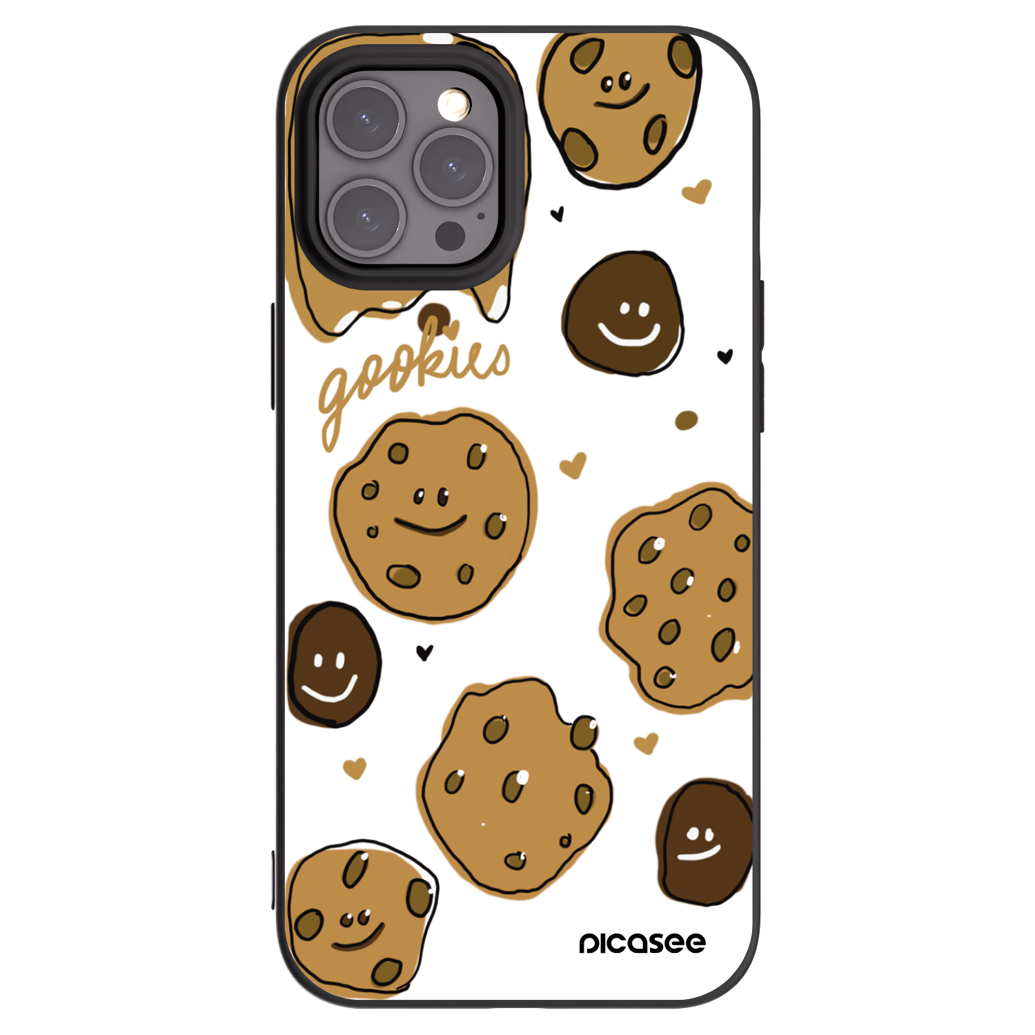 Picasee husă neagră din silicon pentru Apple iPhone 12 Pro Max - Gookies