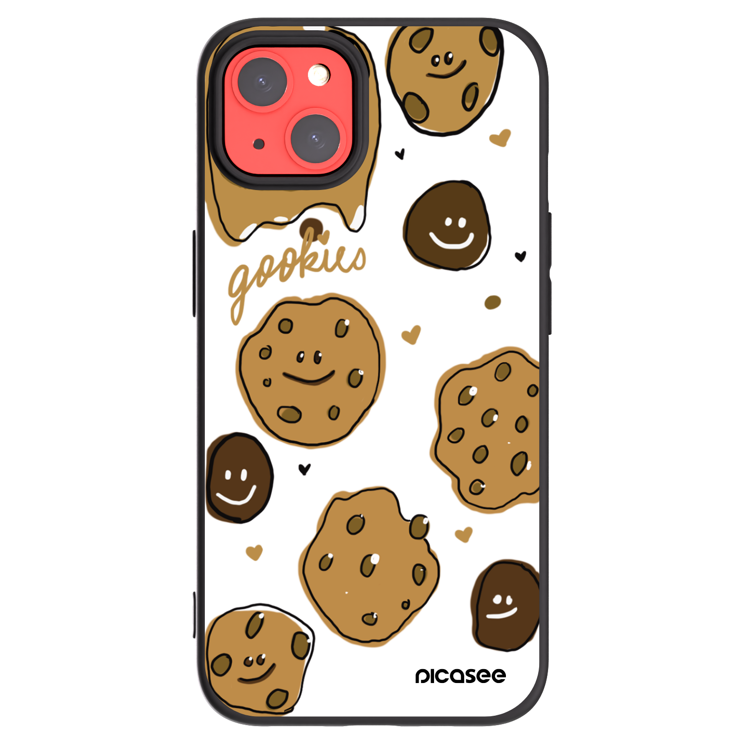 Picasee husă neagră din silicon pentru Apple iPhone 13 - Gookies