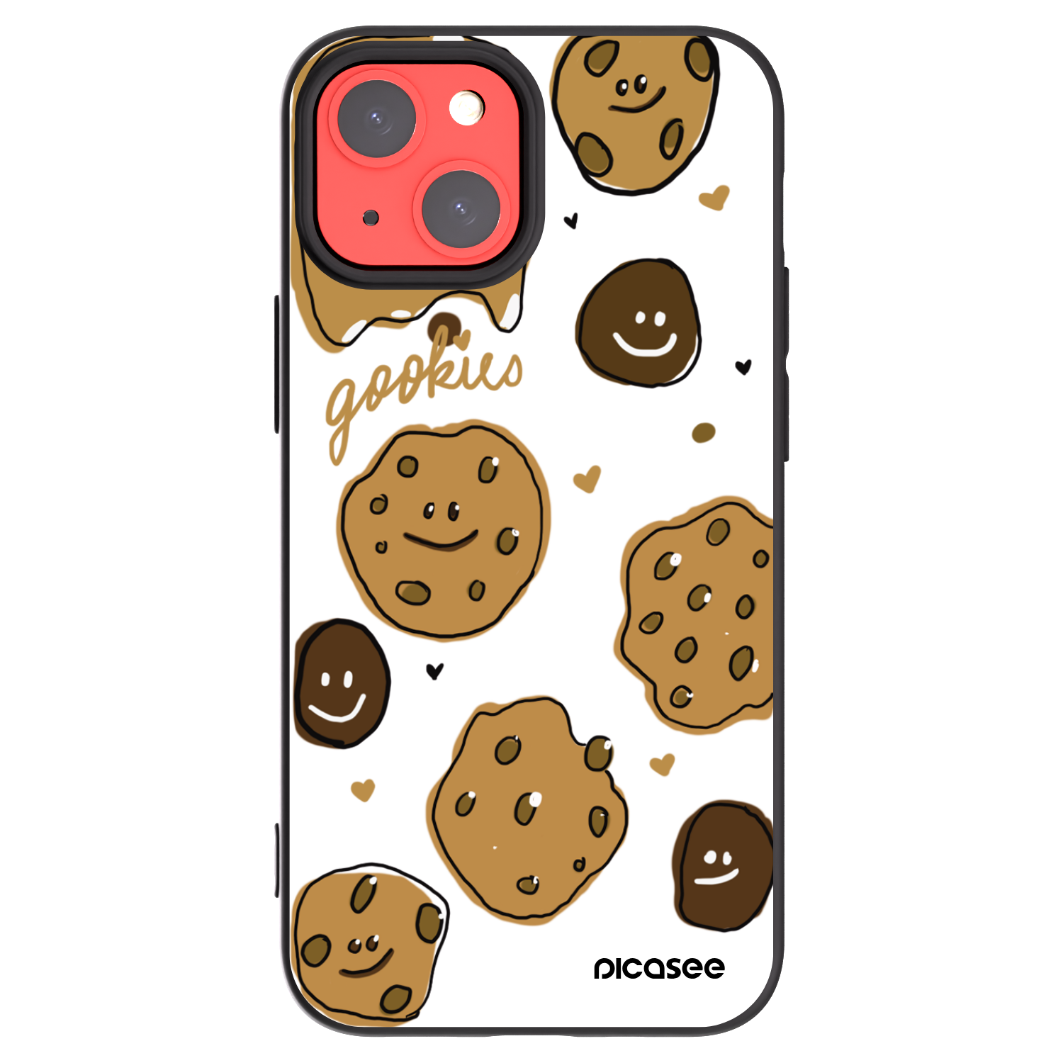 Picasee husă neagră din silicon pentru Apple iPhone 13 mini - Gookies