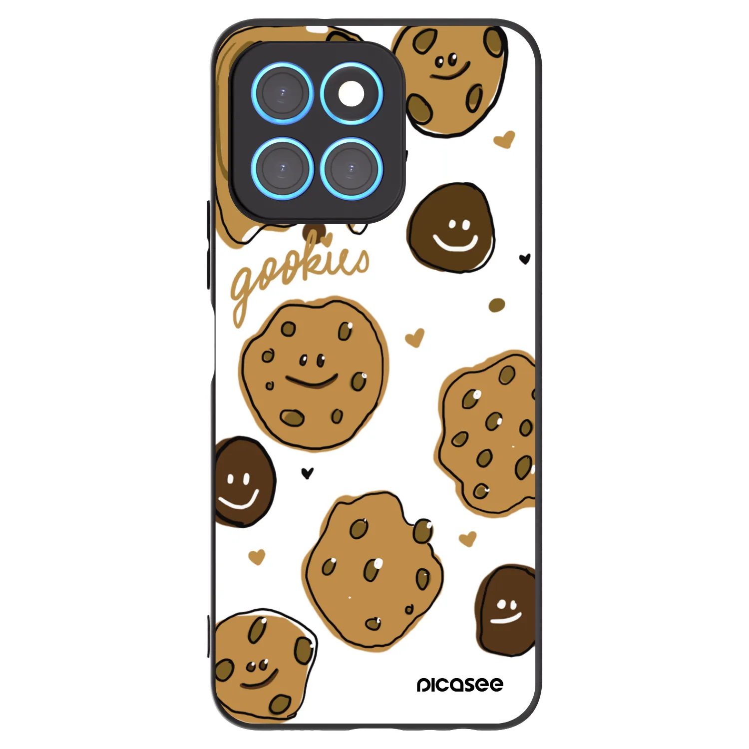 Picasee husă neagră din silicon pentru Honor X8 5G - Gookies