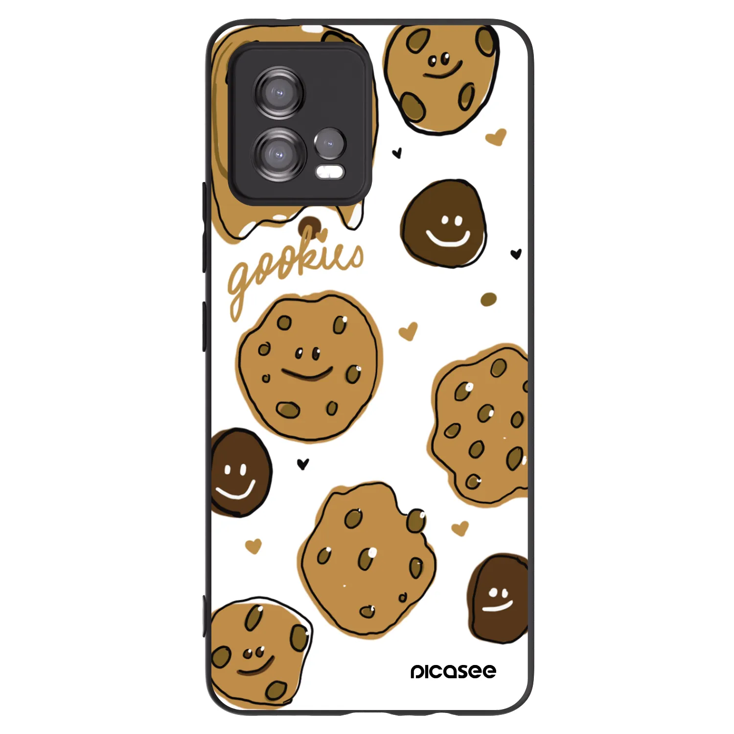 Picasee husă neagră din silicon pentru Motorola Moto G72 - Gookies