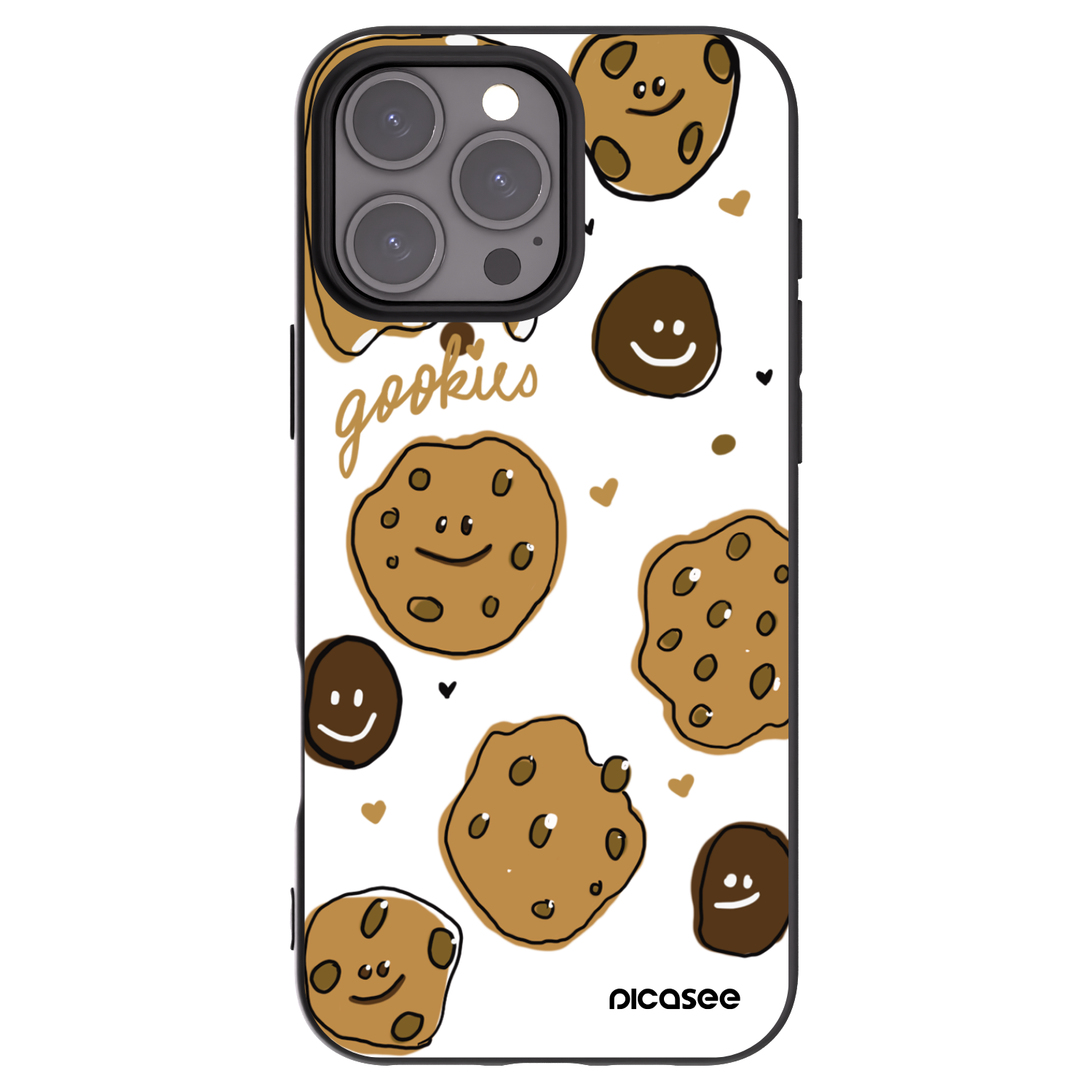 Picasee husă neagră din silicon pentru Apple iPhone 16 Pro Max - Gookies