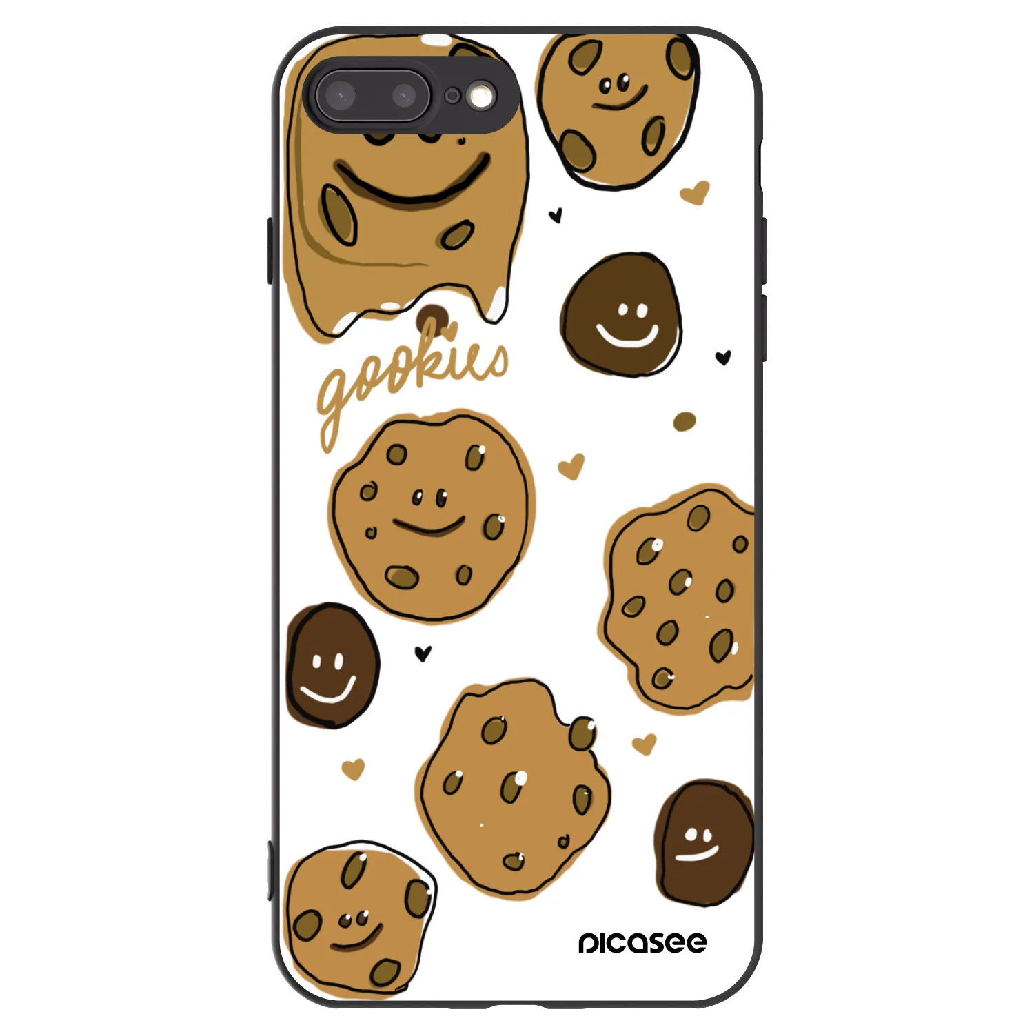 Picasee husă neagră din silicon pentru Apple iPhone 7 Plus - Gookies