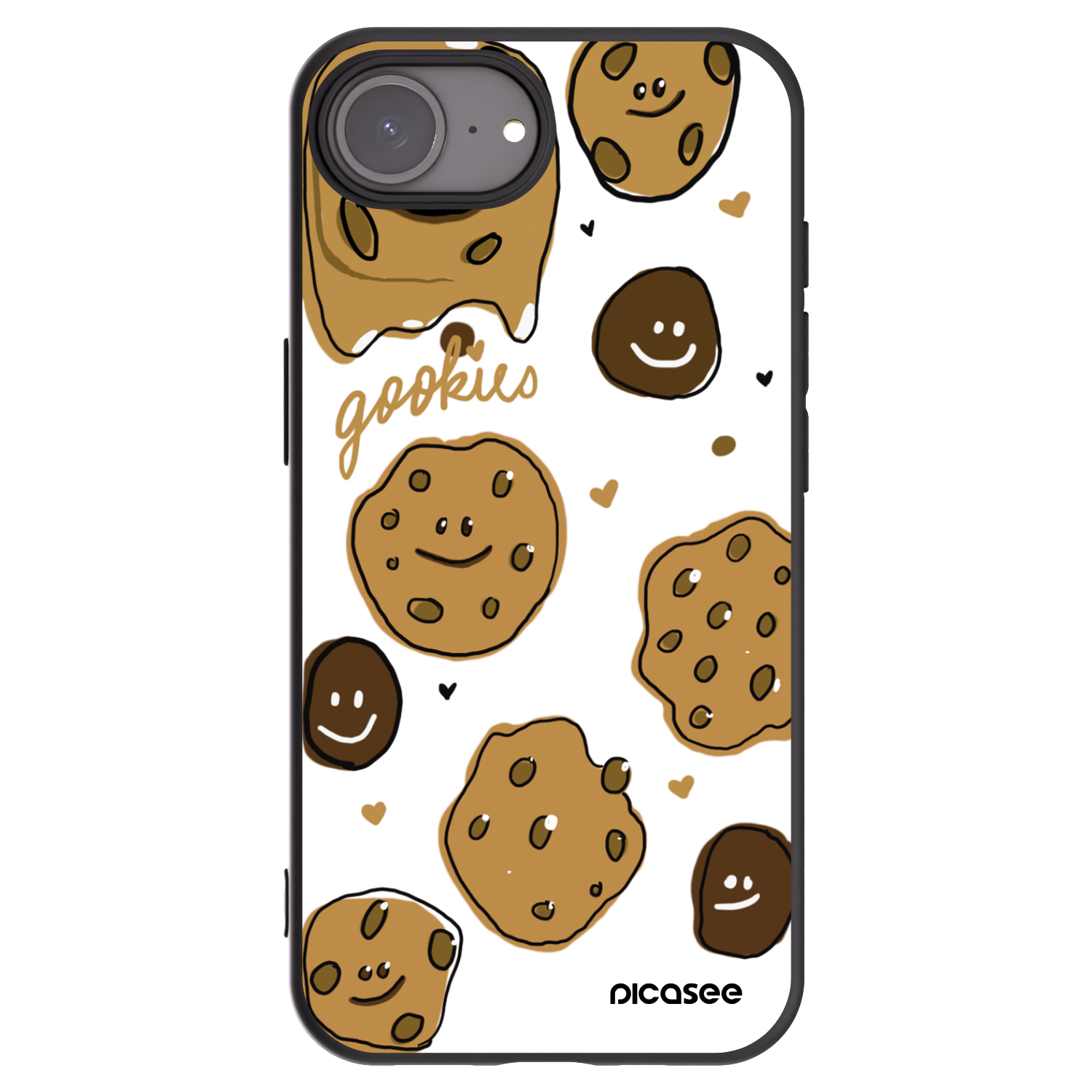 Picasee husă neagră din silicon pentru Apple iPhone 16e - Gookies