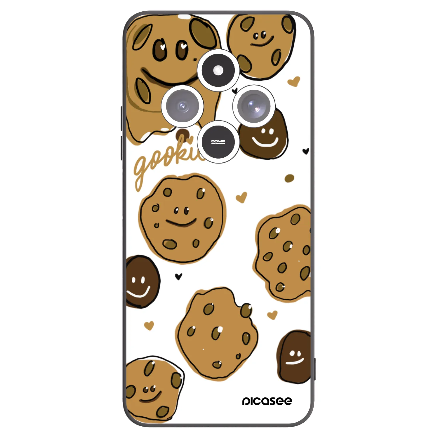 Picasee husă neagră din silicon pentru Xiaomi Redmi 14C - Gookies