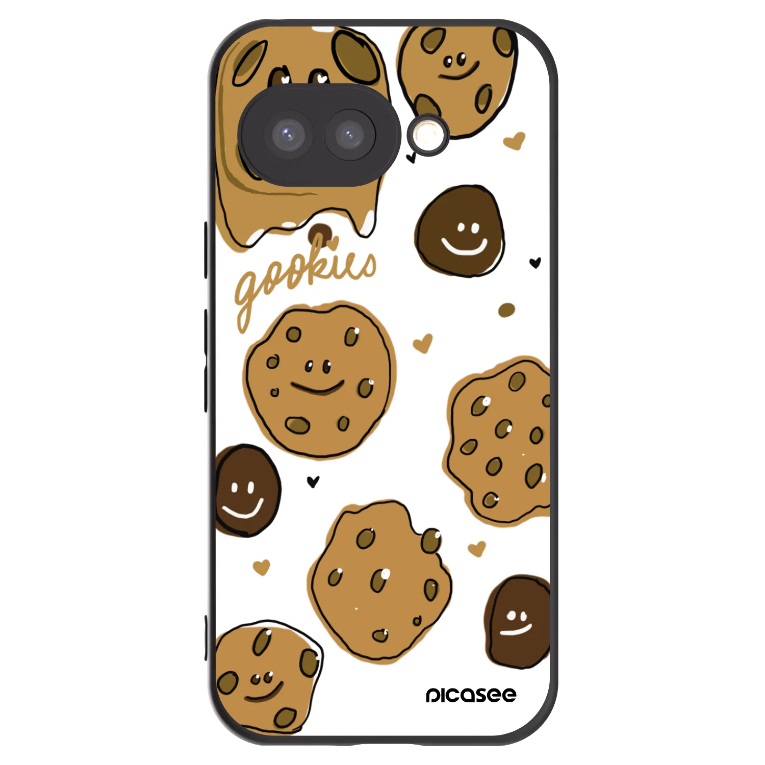 Picasee husă neagră din silicon pentru Google Pixel 9a - Gookies