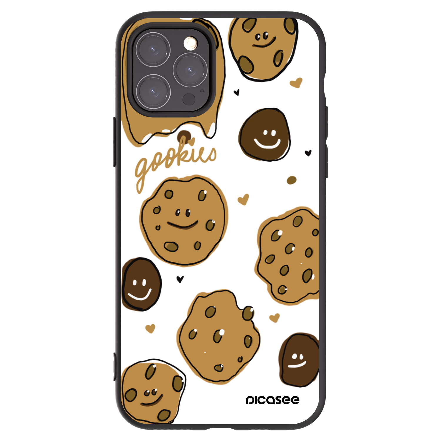 Picasee husă neagră din silicon pentru Apple iPhone 11 Pro - Gookies