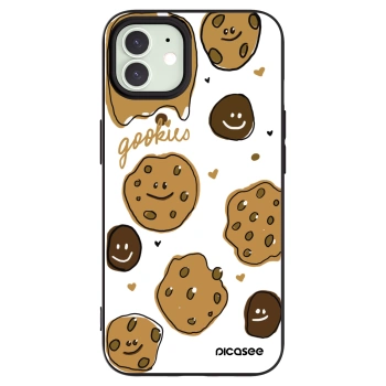 Picasee husă neagră din silicon pentru Apple iPhone 12 - Gookies