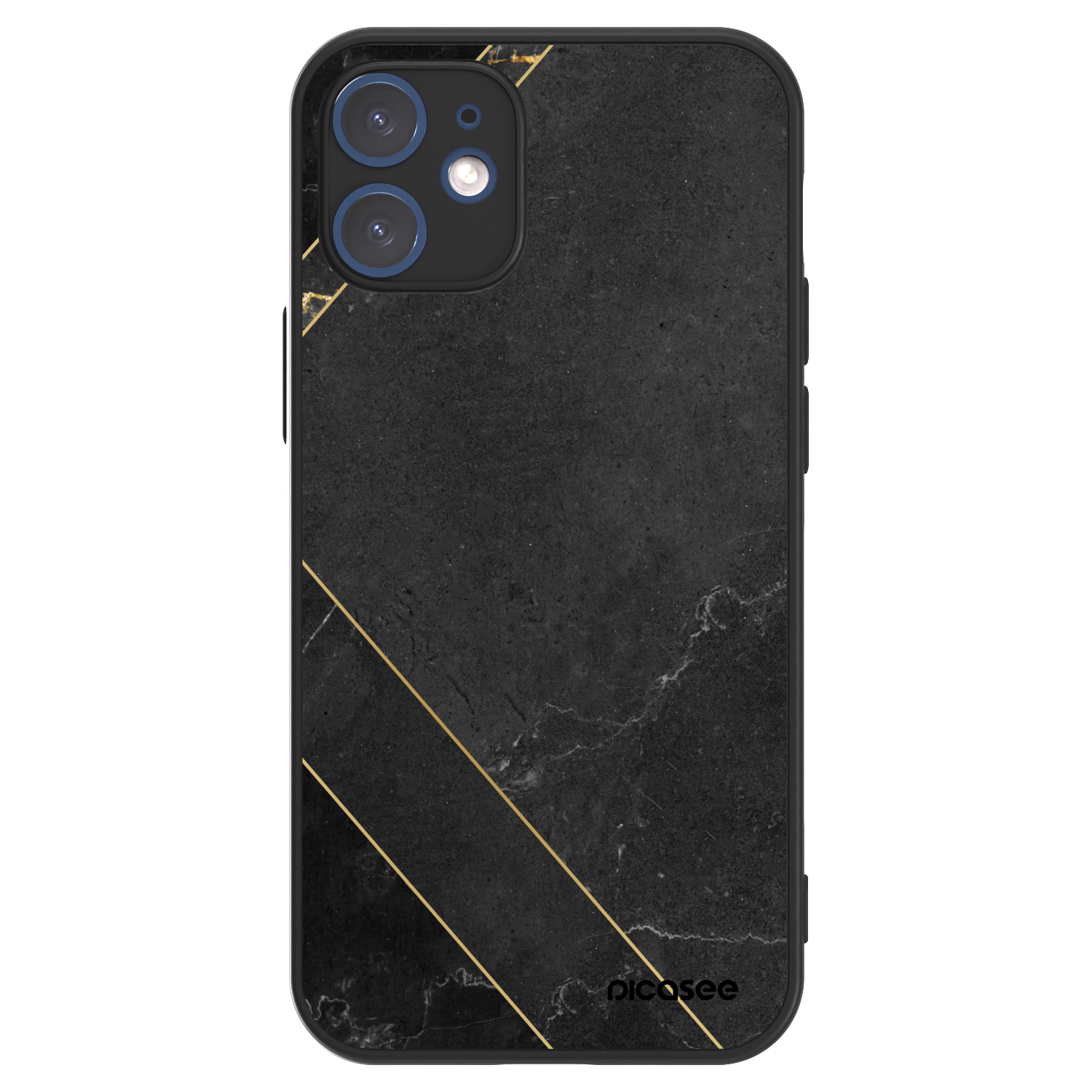 Picasee ULTIMATE CASE pentru Apple iPhone 12 mini - Black tile