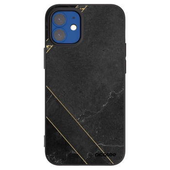 Picasee husă neagră din silicon pentru Apple iPhone 12 mini - Black tile