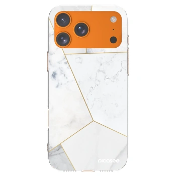 Picasee husă transparentă din silicon pentru Apple iPhone 17 Pro Max - White tile