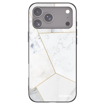 Picasee husă neagră din silicon pentru Apple iPhone 17 Pro Max - White tile