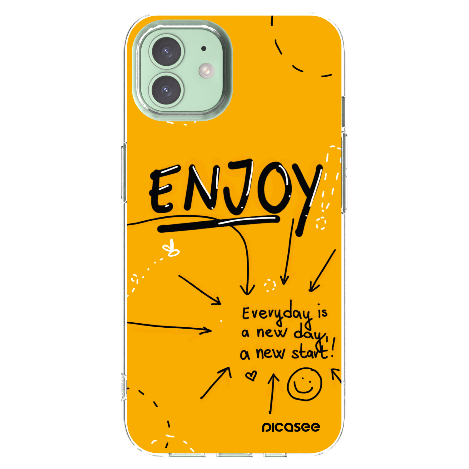 Picasee husă transparentă din silicon pentru Apple iPhone 12 - Enjoy